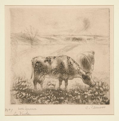 La Vache (kon) av Camille Pissarro