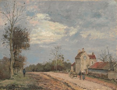 Monsieur Musys hus, route de Marly, Louveciennes, ca. 1872 (olja på duk) av Camille Pissarro