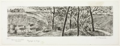 Landskap Panorama av Camille Pissarro