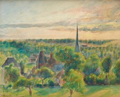 Landskap vid Éragny av Camille Jacob Pissarro