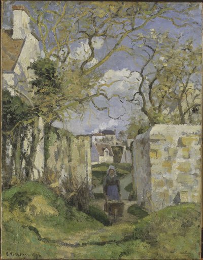 Landskap nära Pontoise, av Pissarro, Camille (1830-1903). Olja på duk av Camille Jacob Pissarro