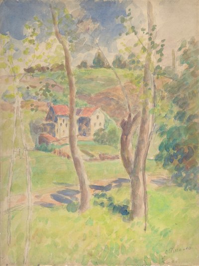 Landskap, andra hälften av 1800-talet. av Camille Pissarro