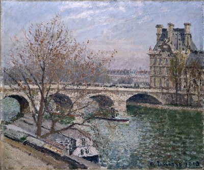 Kungliga bron och Flore-paviljongen av Camille Jacob Pissarro