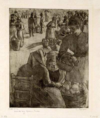 Grönsakspromenad i Pontoise av Camille Pissarro