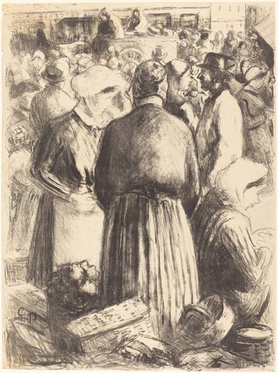 Marknad i Pontoise av Camille Pissarro