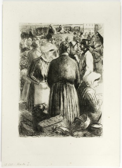 Marknad i Pointoise av Camille Pissarro