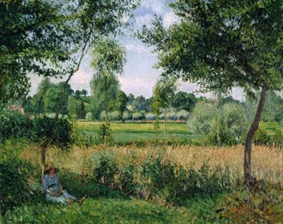 Morgon solljus effekt, Eragny av Camille Pissarro