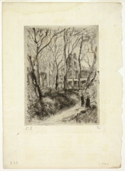 Stig vid Pontoise av Camille Pissarro