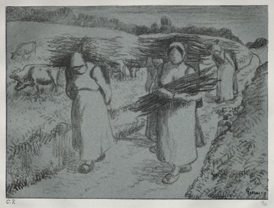 Bönder som bär fagots av Camille Pissarro