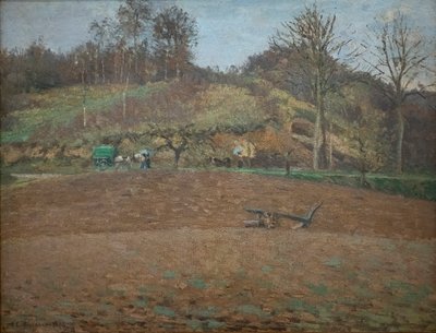 Plöjt land av Camille Pissarro