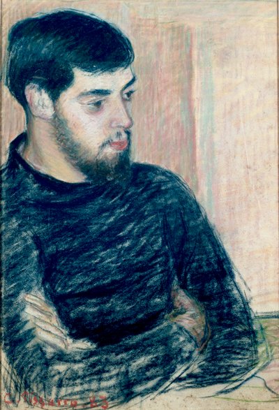 Porträtt av Lucien Pissarro 1863-1944, 1883 av Camille Pissarro