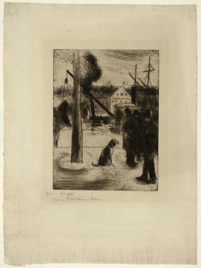 Promenad i Rouen: Cours Boieldieu av Camille Pissarro