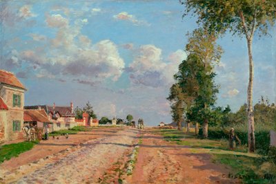 Road to Versailles, Rocquencourt (Frankrike) - Målning av Camille Pissaro (1830-1903), olja på duk av Camille Pissarro