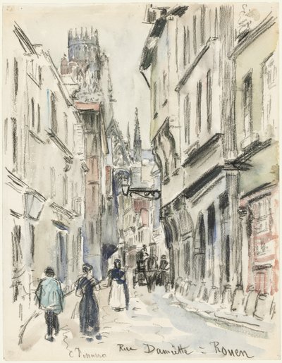Rue Damiette, Rouen av Camille Pissarro