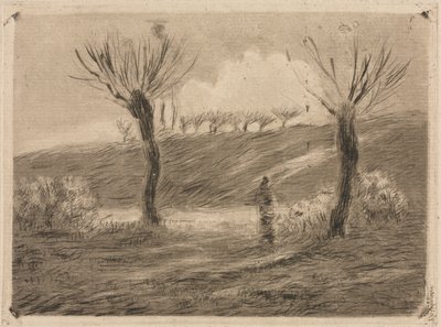 Solnedgång av Camille Pissarro