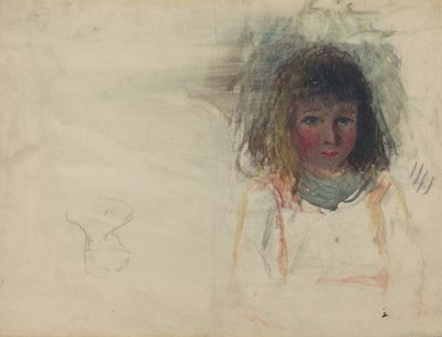 Konstnärens son Georges [verso] av Camille Pissarro