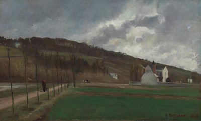 The Banks of the Marne på vintern av Camille Pissarro