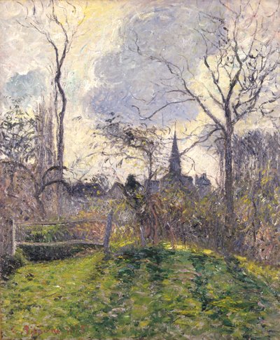 Klocktornet i Bazincourt av Camille Pissarro