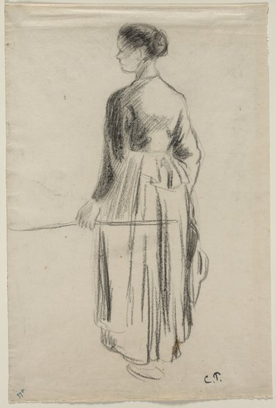 Cowherdess, Eragny av Camille Pissarro