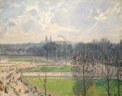 Tuileriernas trädgård en vintereftermiddag av Camille Jacob Pissarro