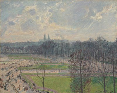 Tuileriernas trädgård en vintereftermiddag, 1899. av Camille Jacob Pissarro