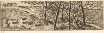 The Long Landscape (Paysage en long) av Camille Pissarro