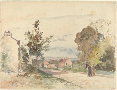 Vägen från Versailles till Louveciennes, ca. 1872. av Camille Pissarro