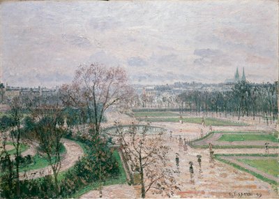 Tuilerierna, regnväder, 1899 av Camille Pissarro
