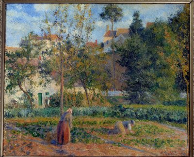 Grönsaksträdgård vid Eremitaget, Pontoise-målning av Camille Pissarro (1830-1903) 1879 Sön. 0,55x0,65 m Paris, musee d
