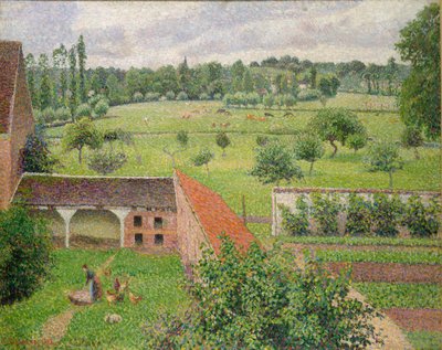 Utsikt från mitt fönster, Eragny-sur-Epte, 1886-1888 av Camille Pissarro