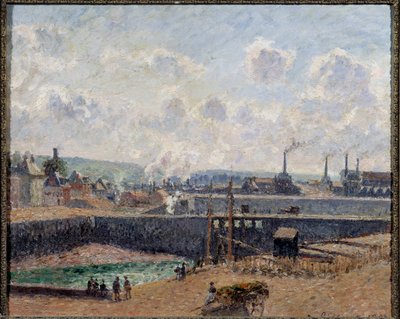 Vy över Dieppe, Duquesne Basin Målning av Camille Pissarro (1830-1903) 1902 Sön. 0,54x0,65 m Paris, Musee d