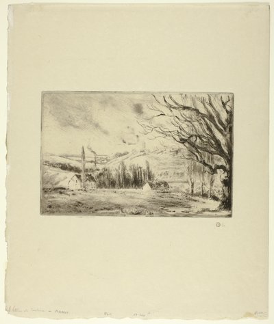 Utsikt över Pontoise av Camille Pissarro