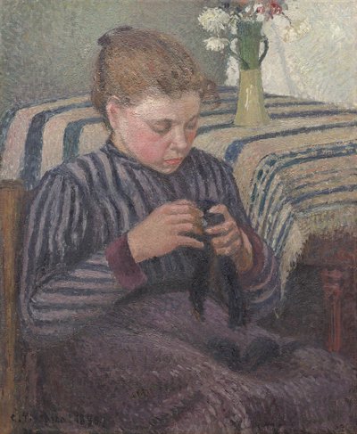 Kvinna laga, 1895. av Camille Pissarro