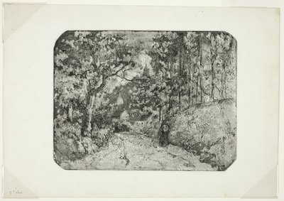 Wooded Lane vid Pontoise av Camille Pissarro