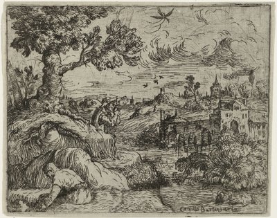 Landskap med molnig himmel av Camillo Berlinghieri