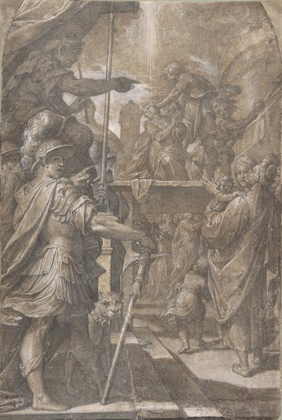 Martyrskap för en kvinnlig heliga Agnes, 1605-9. av Camillo Procaccini