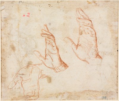 Study of Hands verso, c. 1590. av Camillo Procaccini