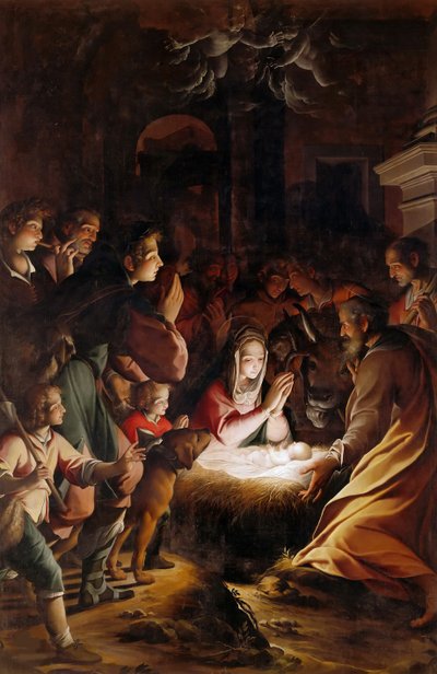 Herdarnas tillbedjan, ca. 1615. av Camillo Procaccini