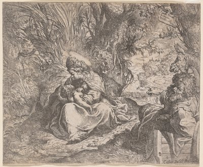 Vilan på flykten till Egypten, 1587-1590. av Camillo Procaccini