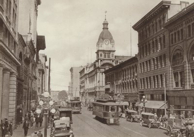 Hastings Street och postkontoret (svartvitt foto) av Canadian Photographer