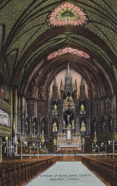 Interiör från Notre Dame-kyrkan, Montreal, Kanada (foto) av Canadian Photographer