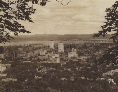 Panorama över Montreal, centrala och västra sektionerna (svartvitt foto) av Canadian Photographer