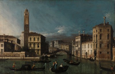 Canal Grande: San Geremia och ingången till Cannaregio av Canaletto (Giovanni Antonio Canal)