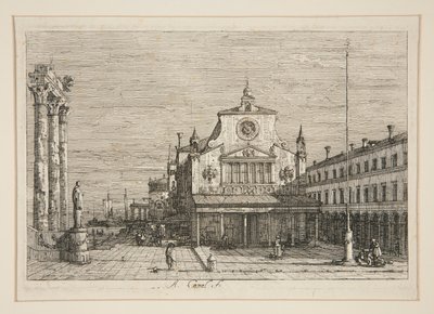 Imaginary View of S. Giacomo di Rialto, från serien Vedute (Views) av Canaletto (Giovanni Antonio Canal)