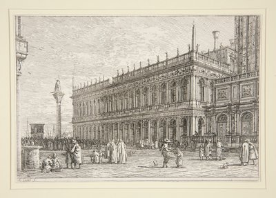 Bokhandeln. V., från serien Vedute (Views) av Canaletto (Giovanni Antonio Canal)