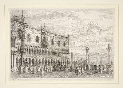 La Piera del Bando, V., från serien Vedute (Views) av Canaletto (Giovanni Antonio Canal)