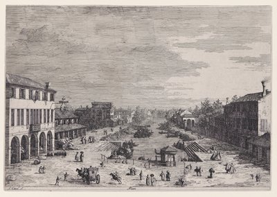 Mestre, från serien Vedute (Views) av Canaletto (Giovanni Antonio Canal)