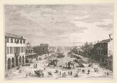 Mestre, från serien Vedute (Views) av Canaletto (Giovanni Antonio Canal)