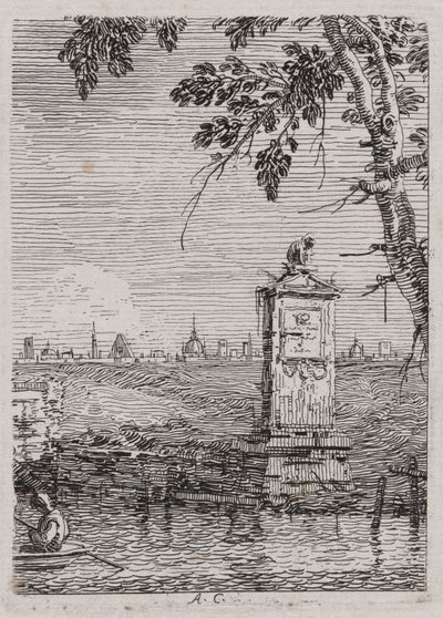 The Little Monument, från serien Vedute (Views) av Canaletto (Giovanni Antonio Canal)