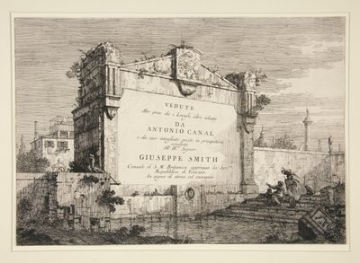 Titelplatta, från serien Vedute (Views) av Canaletto (Giovanni Antonio Canal)